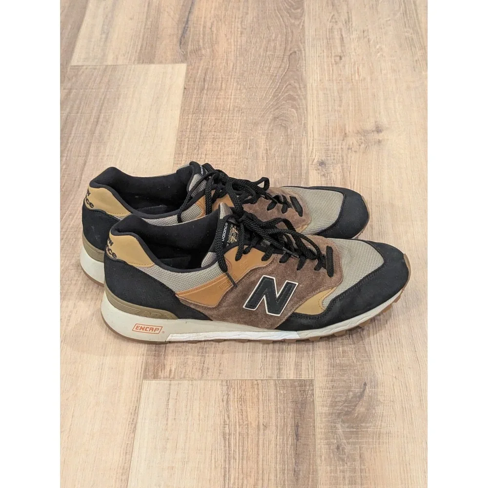 New Balance 577 M577COB Made in England Men's 14 D Brown Black Suede Sneakers
